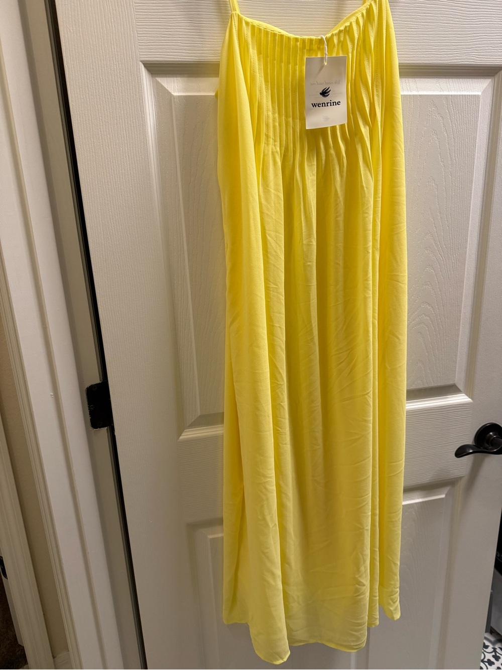 Wenrine Sunny Yellow Elastic-Waist Maxi Skirt